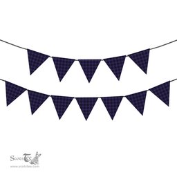 ScotsTee Shop Scottish MacIver of Strome Tartan Triangle Flags Tartan Bunting, Pennants (12pcs)