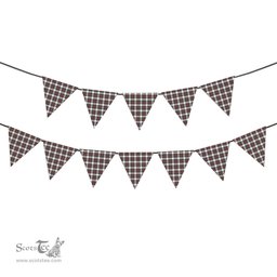 ScotsTee Shop Scottish Stewart Dress Modern Tartan Triangle Flags Tartan Bunting, Pennants (12pcs)