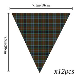 ScotsTee Shop Scottish McTavish Hunting Tartan Triangle Flags Tartan Bunting, Pennants (12pcs)