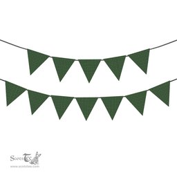 ScotsTee Shop Scottish Scott Green Ancient Tartan Triangle Flags Tartan Bunting, Pennants (12pcs)