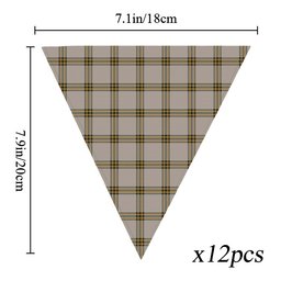ScotsTee Shop Scottish Young in Australia Tartan Triangle Flags Tartan Bunting, Pennants (12pcs)