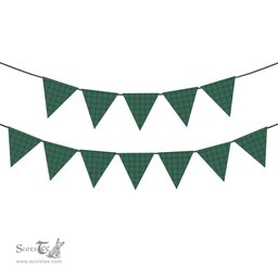 ScotsTee Shop Scottish Tailyour Ancient Tartan Triangle Flags Tartan Bunting, Pennants (12pcs)