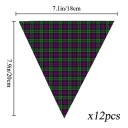 ScotsTee Shop Scottish Wilsons 158 Tartan Triangle Flags Tartan Bunting, Pennants (12pcs)