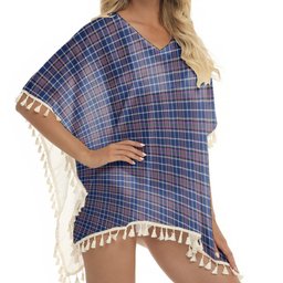 ScotsTee Shop Scottish Alexander of Menstry Modern Tartan Square Fringed Shawl
