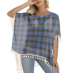 ScotsTee Shop Scottish Anderson Coulson Bonner 2 Tartan Square Fringed Shawl