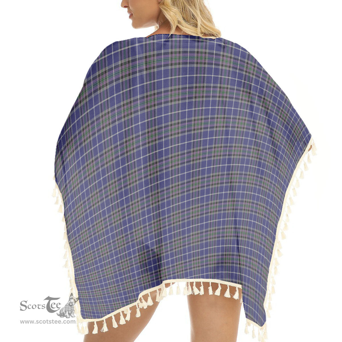 ScotsTee Shop Scottish Alexander of Menstry Tartan Square Fringed Shawl