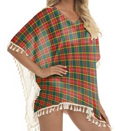 ScotsTee Shop Scottish Baxter of Balgavies Modern Tartan Square Fringed Shawl