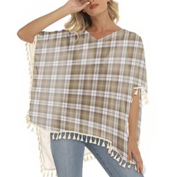 ScotsTee Shop Scottish Baillie Dress Ancient Clan Tartan Square Fringed Shawl