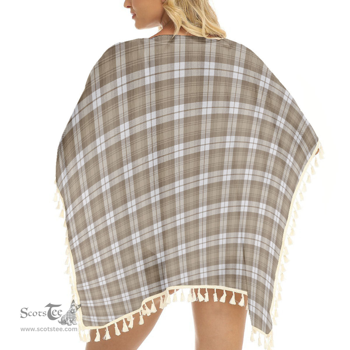 ScotsTee Shop Scottish Baillie Dress Ancient Clan Tartan Square Fringed Shawl