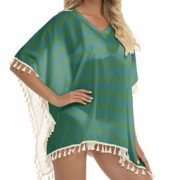 ScotsTee Shop Scottish Barclay Hunting Ancient Clan Tartan Square Fringed Shawl