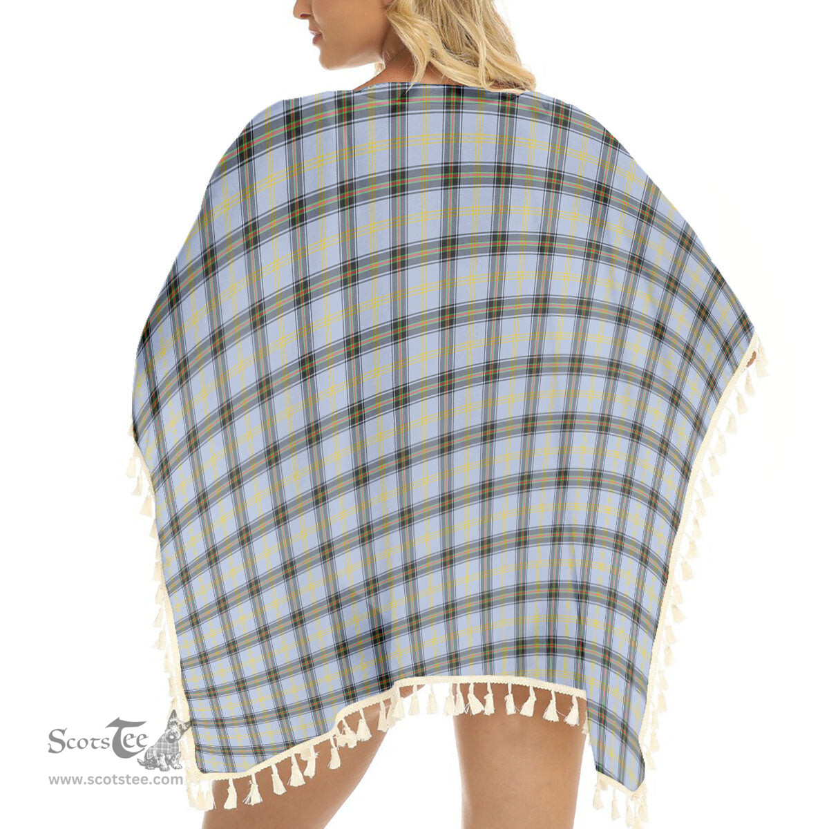 ScotsTee Shop Scottish Bell of the Borders SC Tartan Square Fringed Shawl
