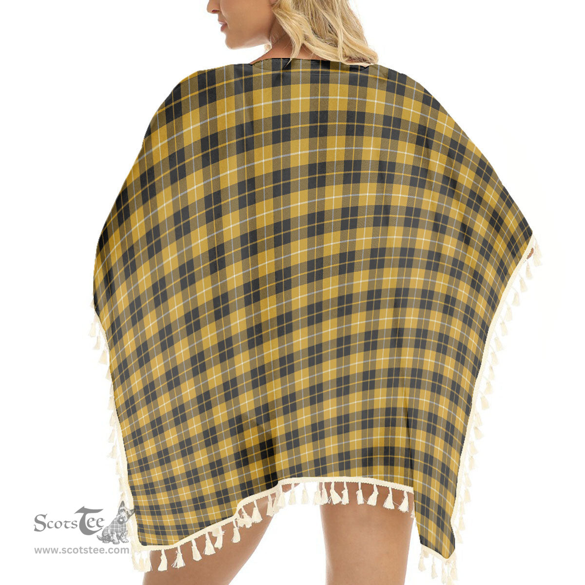 ScotsTee Shop Scottish Barclay Dress Ancient Clan Tartan Square Fringed Shawl