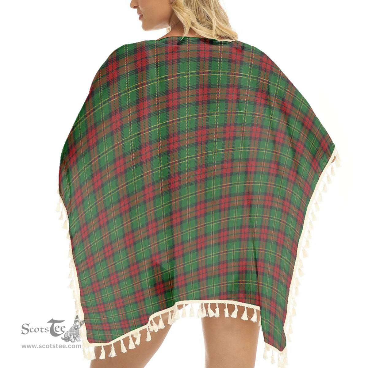 ScotsTee Shop Scottish Blackstock Hunting Tartan Square Fringed Shawl