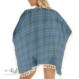 ScotsTee Shop Scottish Bains of Caithness Tartan Square Fringed Shawl