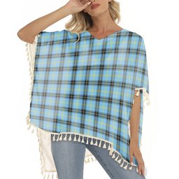 ScotsTee Shop Scottish Bell of the Borders Modern Tartan Square Fringed Shawl