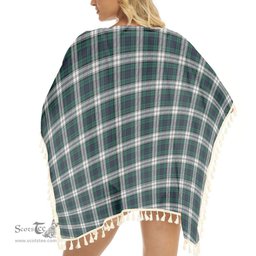 ScotsTee Shop Scottish Black Watch Dress Modern Tartan Square Fringed Shawl