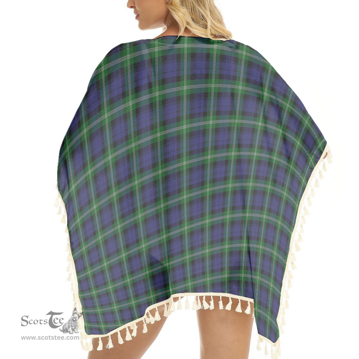 ScotsTee Shop Scottish Baillie of Polkemmet Tartan Square Fringed Shawl