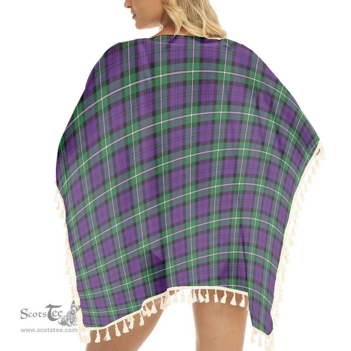 ScotsTee Shop Scottish Baillie Highland Society Ancient Tartan Square Fringed Shawl
