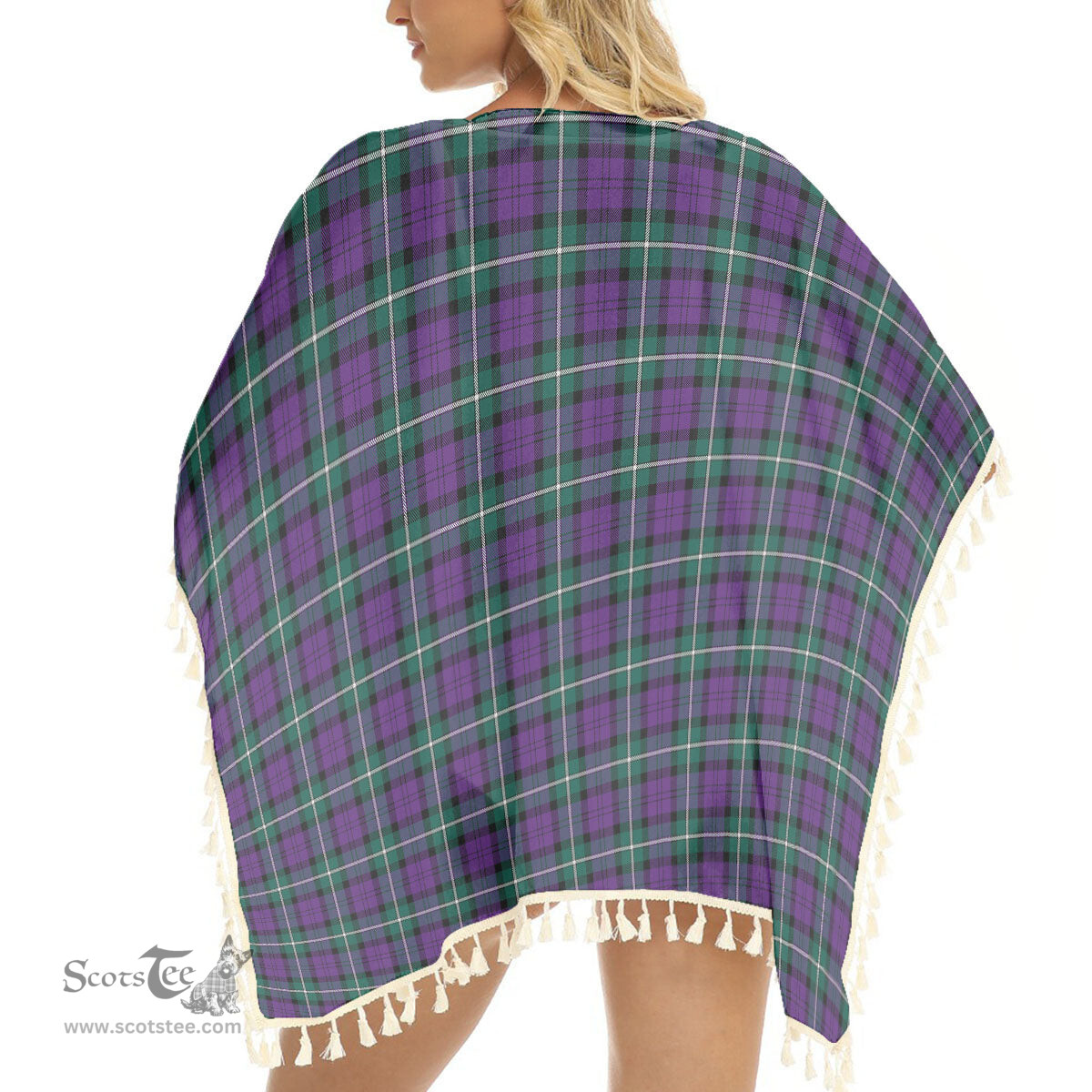 ScotsTee Shop Scottish Baillie Highland Society Modern Tartan Square Fringed Shawl