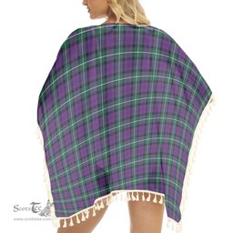 ScotsTee Shop Scottish Baillie Highland Society Modern Tartan Square Fringed Shawl
