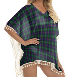 ScotsTee Shop Scottish Campbel of Cawdor Modern Tartan Square Fringed Shawl