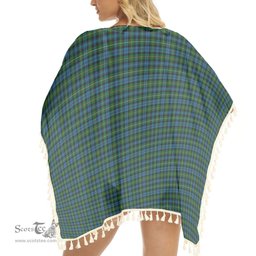 ScotsTee Shop Scottish Campbell of Argyll 02 Tartan Square Fringed Shawl