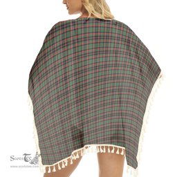 ScotsTee Shop Scottish Cumming Hunting Ancient Tartan Square Fringed Shawl