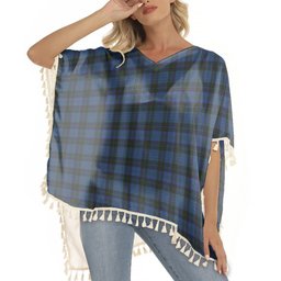 ScotsTee Shop Scottish Clergy Green lines 1 Tartan Square Fringed Shawl