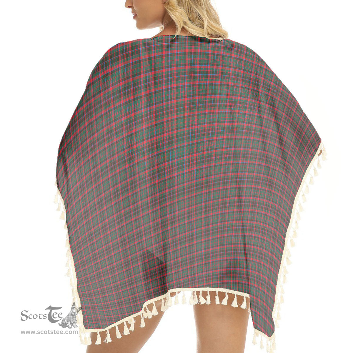 ScotsTee Shop Scottish Cumming Hunting Modern Tartan Square Fringed Shawl