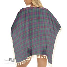 ScotsTee Shop Scottish Cairns of Finavon Modern Tartan Square Fringed Shawl