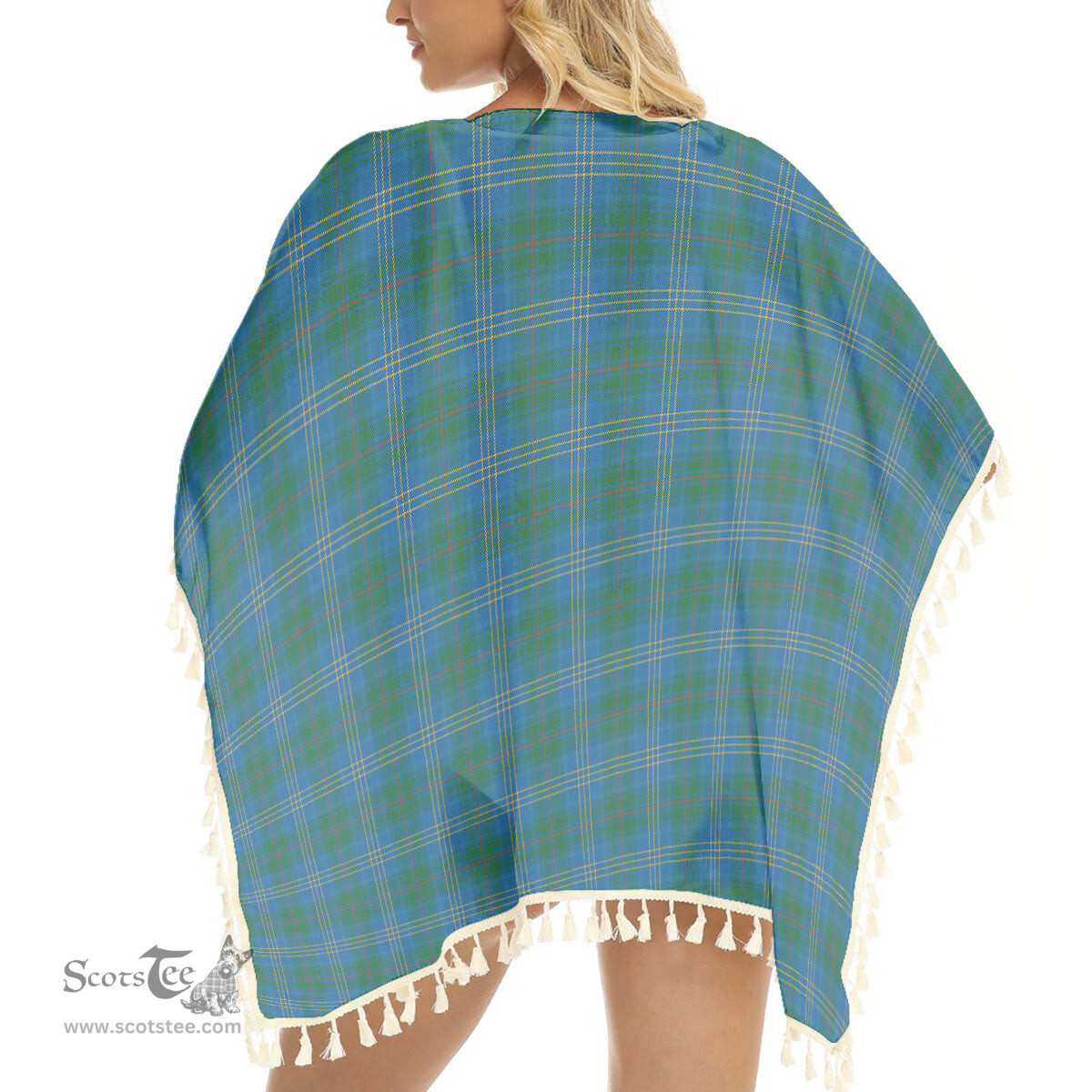 ScotsTee Shop Scottish Burns of California Ancient Tartan Square Fringed Shawl