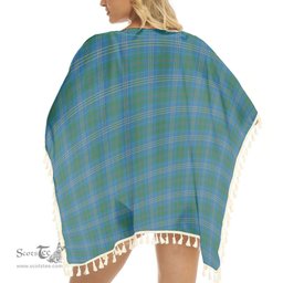 ScotsTee Shop Scottish Burns of California Ancient Tartan Square Fringed Shawl
