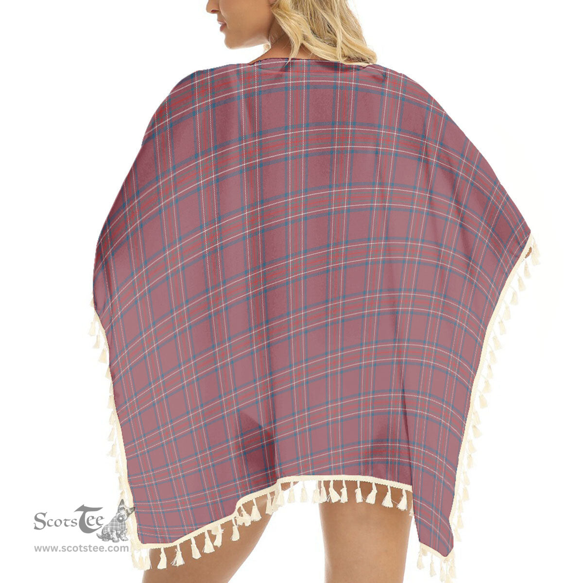 ScotsTee Shop Scottish Burnett Hunting Modern Tartan Square Fringed Shawl