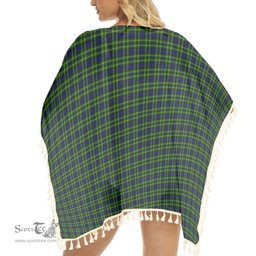 ScotsTee Shop Scottish Campbell of Breadalbane Modern Tartan Square Fringed Shawl