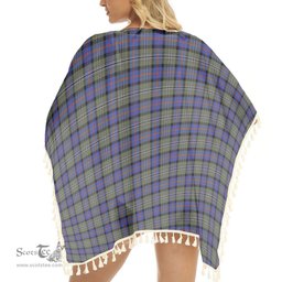 ScotsTee Shop Scottish Clan Logan Society International Tartan Square Fringed Shawl