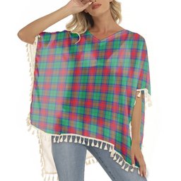 ScotsTee Shop Scottish Cranstoun Dress Modern Tartan Square Fringed Shawl