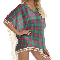 ScotsTee Shop Scottish Cranstoun Dress Modern Tartan Square Fringed Shawl