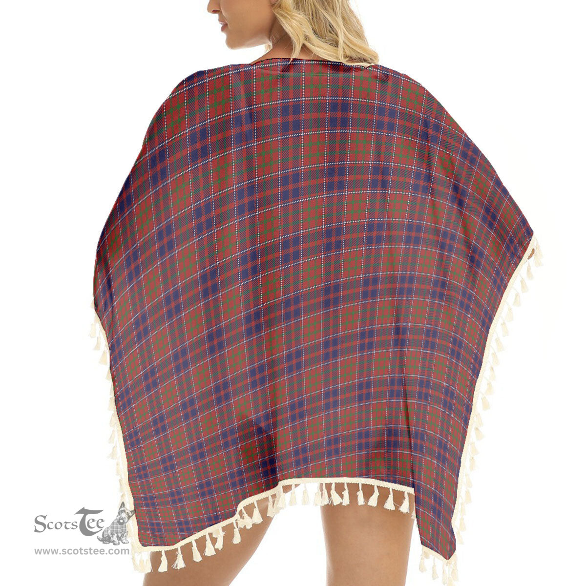 ScotsTee Shop Scottish Cameron of Locheil Original Tartan Square Fringed Shawl