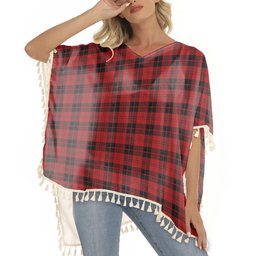 ScotsTee Shop Scottish Campbell of Armaddie Tartan Square Fringed Shawl