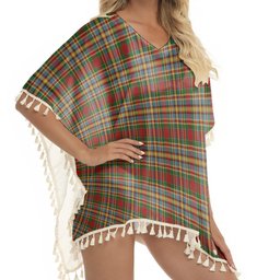 ScotsTee Shop Scottish Chattan Chief of Clan Tartan Square Fringed Shawl