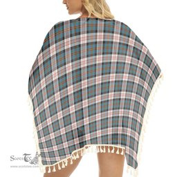 ScotsTee Shop Scottish Cameron of Erracht Dress Ancient Tartan Square Fringed Shawl