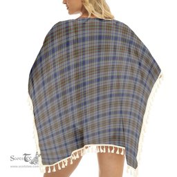 ScotsTee Shop Scottish Gayre Hunting Tartan Square Fringed Shawl
