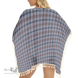 ScotsTee Shop Scottish Gayre Hunting Modern Tartan Square Fringed Shawl