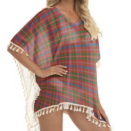 ScotsTee Shop Scottish Donald of Glenaladale Ancient Tartan Square Fringed Shawl