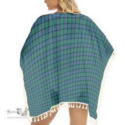 ScotsTee Shop Scottish Flower Of Scotland Tartan Square Fringed Shawl