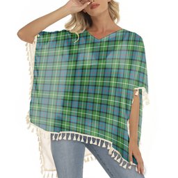 ScotsTee Shop Scottish Davidson of Tulloch Ancient Tartan Square Fringed Shawl