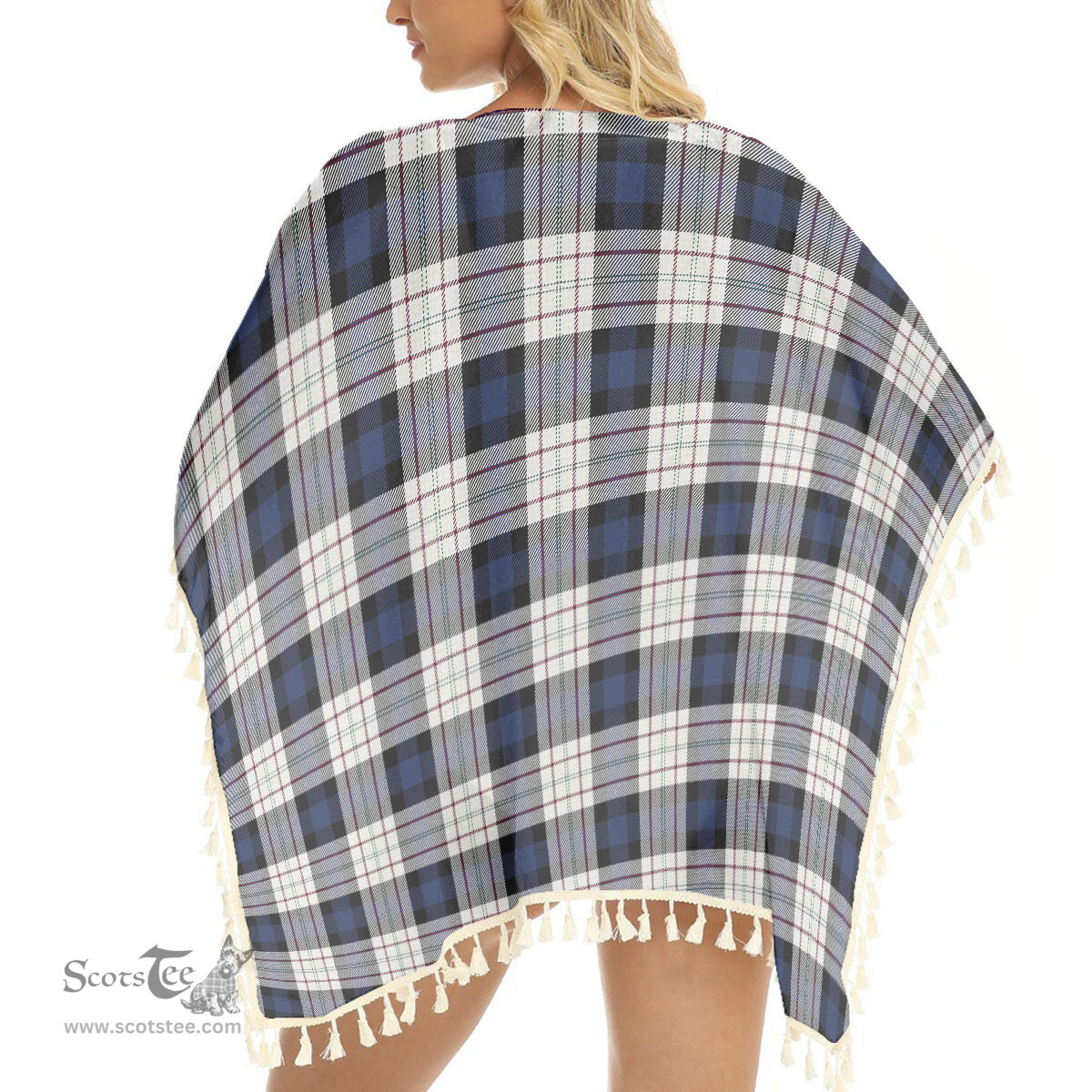 ScotsTee Shop Scottish Fergusson Dress Tartan Square Fringed Shawl