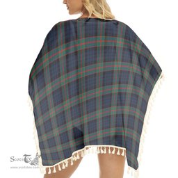 ScotsTee Shop Scottish Fletcher of Dunans Modern Tartan Square Fringed Shawl