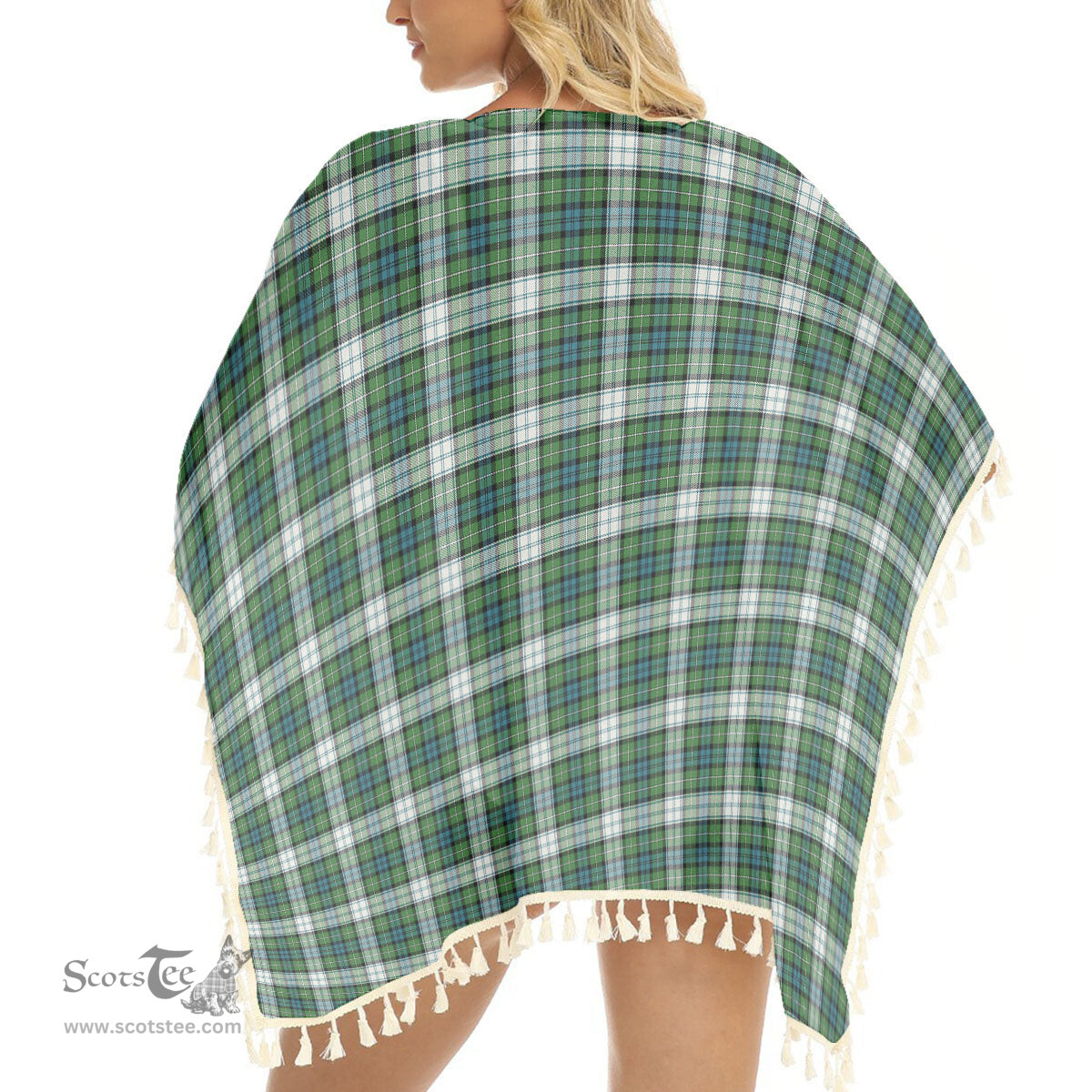 ScotsTee Shop Scottish Forbes Dress Ancient Tartan Square Fringed Shawl