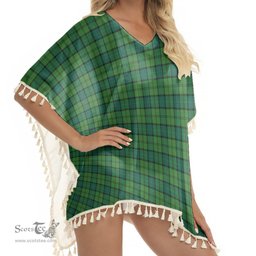 ScotsTee Shop Scottish Dunbar Hunting Modern Tartan Square Fringed Shawl